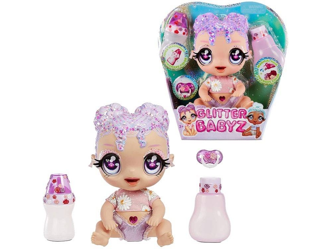 Boneca MGA Glitter Babyz Lila Wildbloom