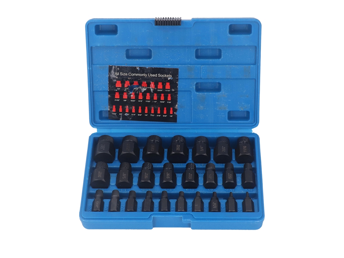25 Piezas Extractores De Parafusos De Acero Cr Mo Com Cabeça Hexagonal Para Remover Parafusos Quebrados Danados Kit De Reparação Manutenção