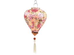 Lanterna Com Estampa Floral, Lanterna Vietnamita, Lanternas De Seda De Meados Do Outono Para Áreas Externas Olysi Shop