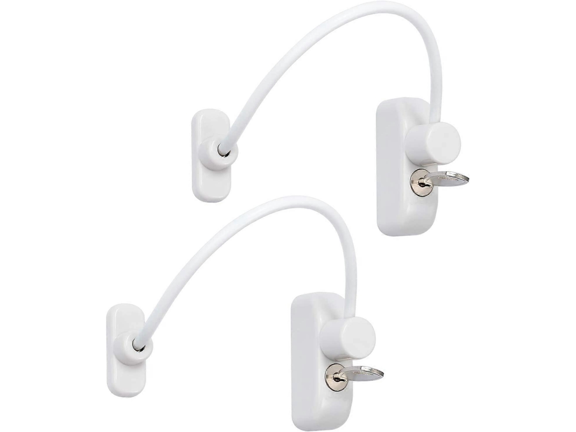 Cierre de Seguridad para Niños, Ventana y Puerta Deslizante, Cable con Llave, Acero Inoxidable, Garaje, Armario, Dormitorio, 2 piezas S/MARCA
