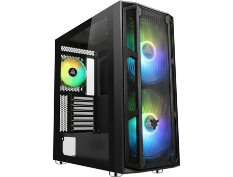 E-Atx Caixa de Pc de Torre Grande com Painel de Vidro ITEK Majes 20 Mesh Evo Rgb