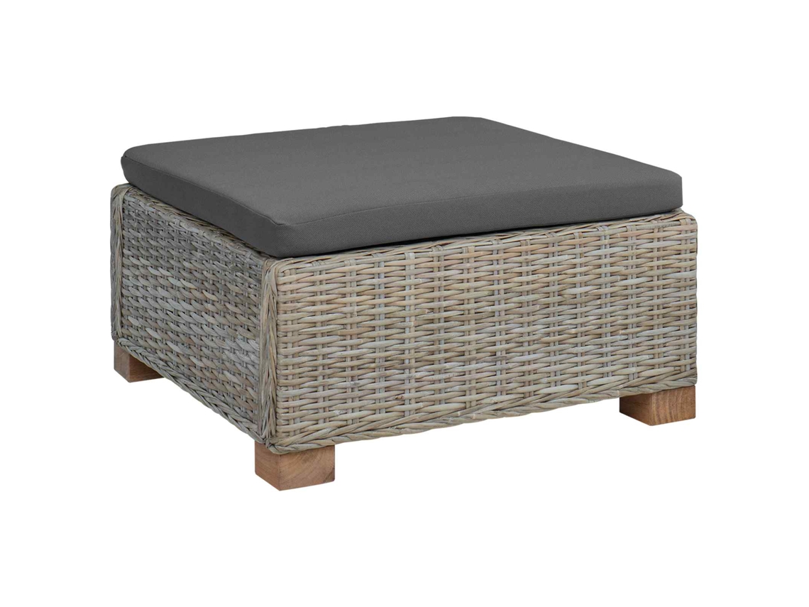 Maison Exclusive - Descanso De Pé Com Travesseiro Gendt Rattan Natural Cinza Kubu