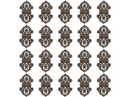Conjunto De 20 Dobradiças Antigas Decorativas Metal Com Design