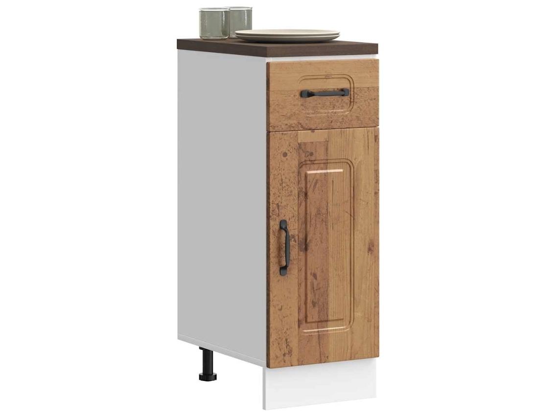 Vidaxl Armário Cozinha Baixo Kalmar Madeira Artificial Madeira Velha