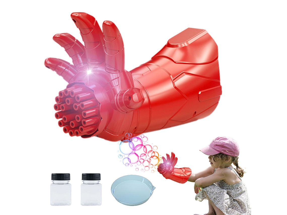 Mali pistola de Bolhas Elétrica com Luz Inspirada em Filmes Máquina de Bolhas Automática Brinquedo para Crianças Presente