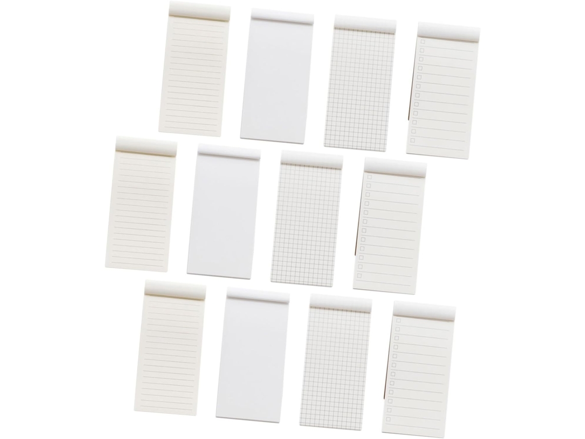 Mini Bloco De Notas Portátil Para Transportar Um Pacote De Dois Em Papel Kraft Khaki, 12 Peças