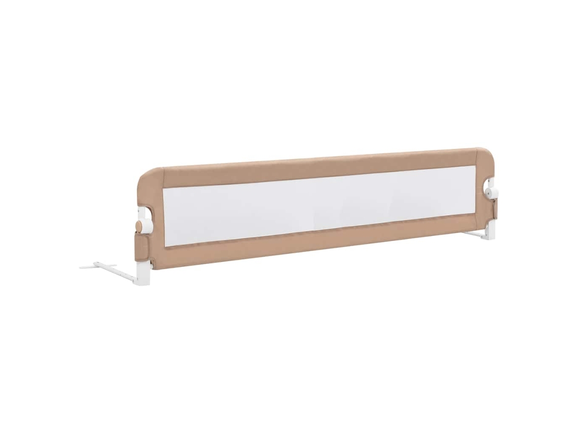 Cama infantil com grades de segurança, cinza acastanhado, 180x42cm, poliéster, MAISON EXCLUSIVE