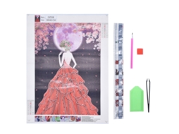 Kit de Pintura de Diamantes 5d Padrão de Garota Bonita Diy para Decoração Interior S/MARCA