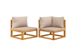 Garden Sofa Set, Garden Sofa Sets Vidaxl Cinzento-acastanhado Madeira De Acácia (n/a)