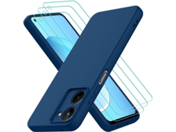 Capa Vidros Temperados Ultra Fina Para Realme Realme 10 Hongwe. Silicone Textura Macia Azul