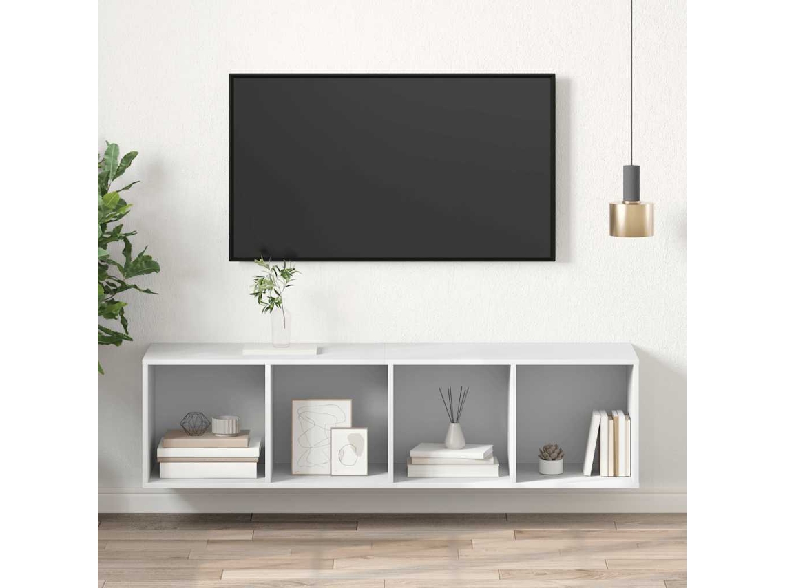 Vidaxl Armário de Parede para Tv Derivados de Madeira Branco