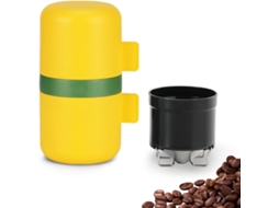 Moedor De Café Portátil 2 Xícaras, Amarelo, Para Grãos De Café, Uso Doméstico, Escritório E Viagens