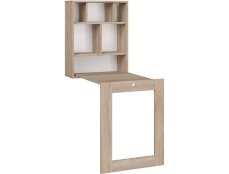 Mesa Dobrável Suspensa  Sonoma Castanho (61 x 24 x 76 cm - ABS - HDF - Metal)