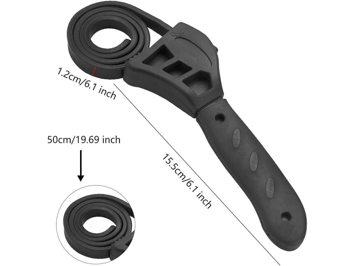 Chave De Cinta Flexível, Chave Universal Robusta Para Filtro De Óleo Para Tarefas Na Cozinha Ou Na Garagem, Ferramenta Ajustável Com Cabo Antiderrapan