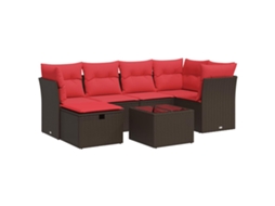 Garden Sofa Set, Garden Sofa Sets Vidaxl Marrom Rattan / Vime (n/a)
