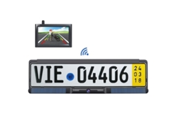 Câmara Veicular HALINUIA Rc03 com Moldura de Matrícula Integrada (solar, Ecrã de Marcha atrás Sem Fios)