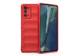 Capa Halinuia Para Samsung Galaxy Note20 Magic Shield Tpu Vermelha (interior Em Flanela, Proteção Integral)
