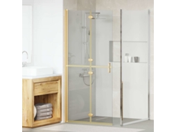 Vidaxl Parede De Chuveiro Walk-in Ouro 90 X 6.5 X 190 Cm