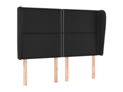 Headboard, Headboards Vidaxl Preto Couro Artificial (147 X 23 X 118/128 Cm)