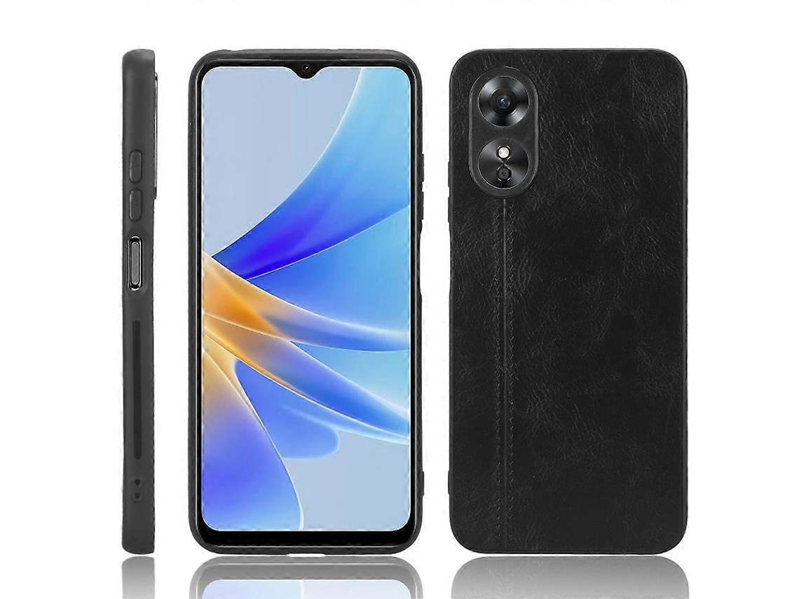 Capa Para Celular Oppo A17 Com Estampa De Vaca Costurada, Em Pc + Pu + Tpu.