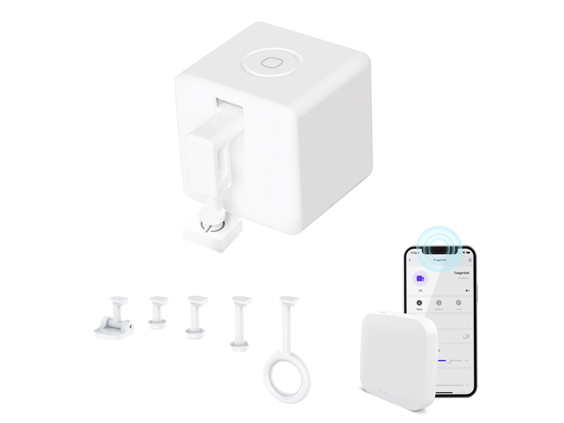 Smart Finger Bot Button Pusher Sem Fios, Compatível com Alexa e Tuya Bt Hub, Controlo Remoto e Voz LAXISCREED