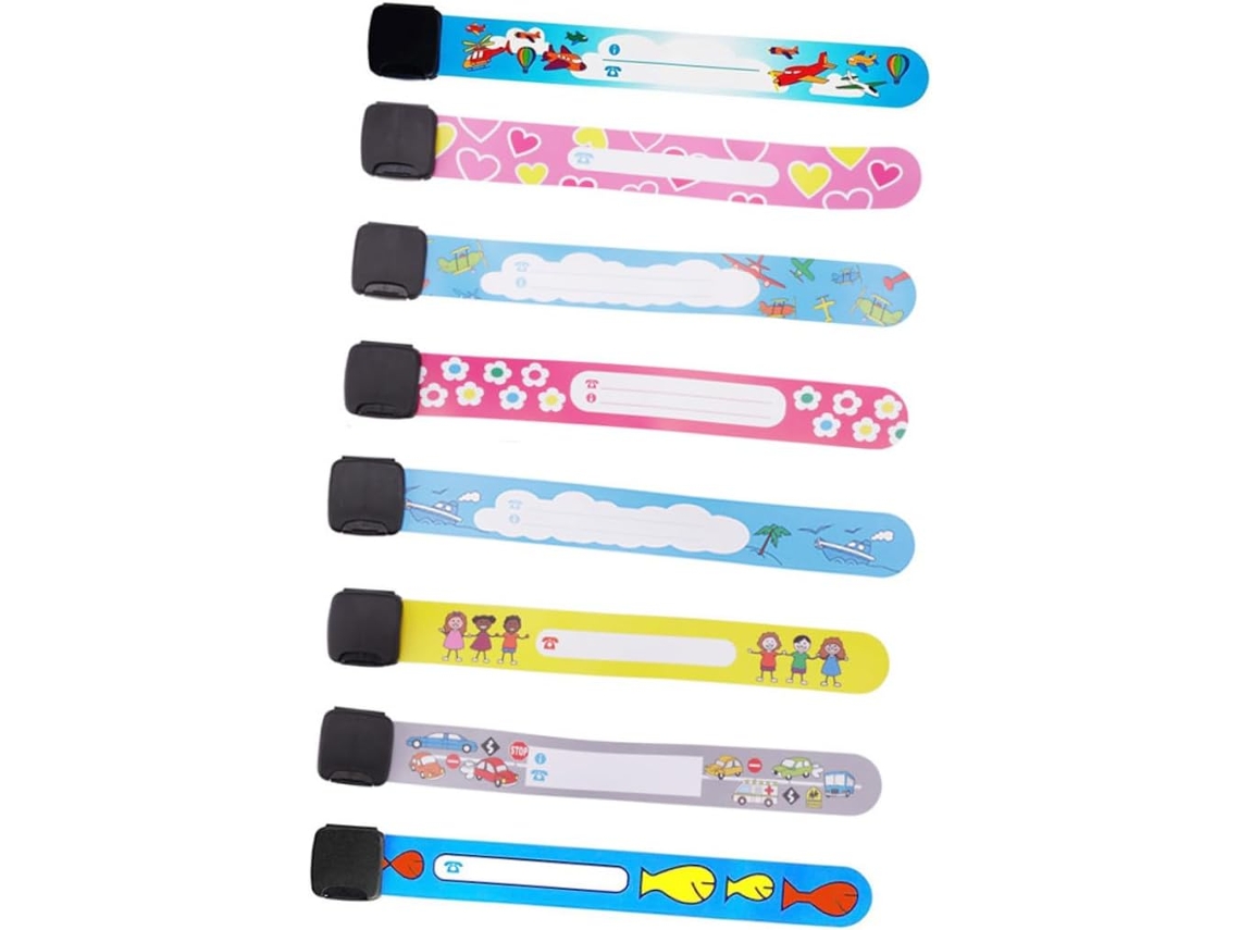 Pulseira De Identificação Descartável Pretyzoom Em Pvc Para Crianças, Anti Perda, Ajustável, Ideal Para Escola E