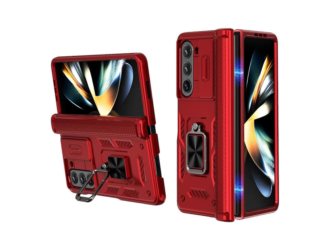 Capa De Celular Com Dobradiça E Janela Deslizante Kalebol Com Suporte De Anel