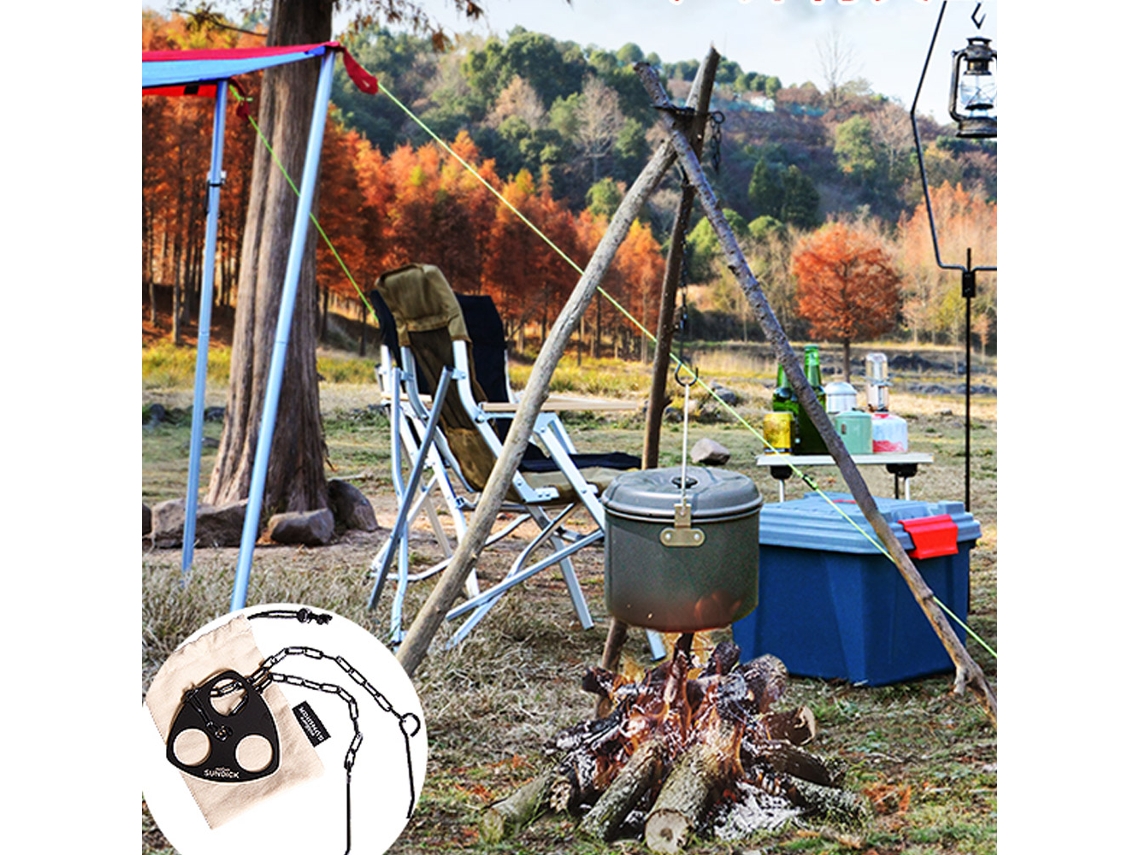 Tripé de Camping Sundick para Panela Suspensa