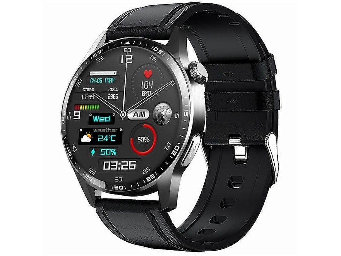 Relógio Inteligente Esportivo F400 Com Monitor De Pressão Arterial E Ecg, Compatível Com Bluetooth, Pulseira De Couro Facpoet