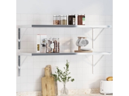 Vidaxl Suportes Prateleira 4pcs 40x2,5x25 Cm Aço Inoxidável Prateado