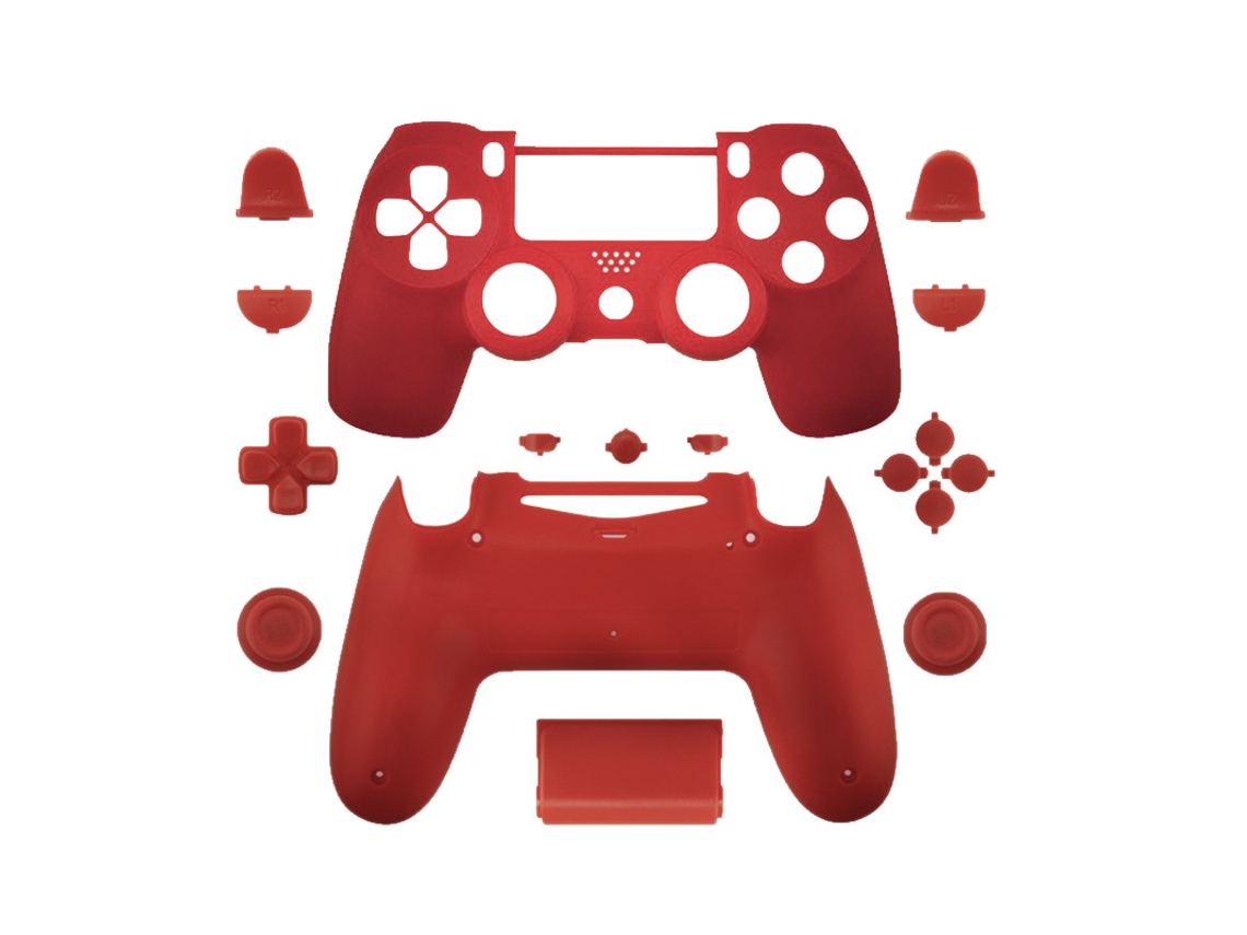 Conjunto De Capa Protetora Completa / Botões Para Controle Ps4 Playstation Slim Pro (jdm-040) Czhhmart Vermelho