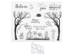 Sello Transparente Tpr Rectangular Para Scrapbook Álbum Diário Tarjeta De Saludo Diy