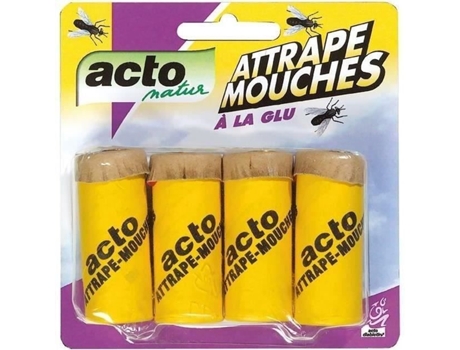 Conjunto de 4 armadilhas para mosca Acto Glue