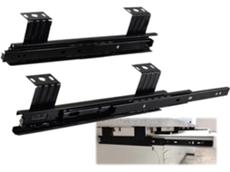 Corrediças Metálicas Com Rolamentos De Esferas Para Bandeja Teclado, Corrediças De Gaveta Com Extensão Total Tripla