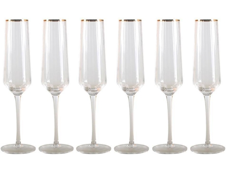 Conjunto de 6 Copos de Champanhe OZAIA Celebration (Vidro - Transparente - 26x7x7 cm)
