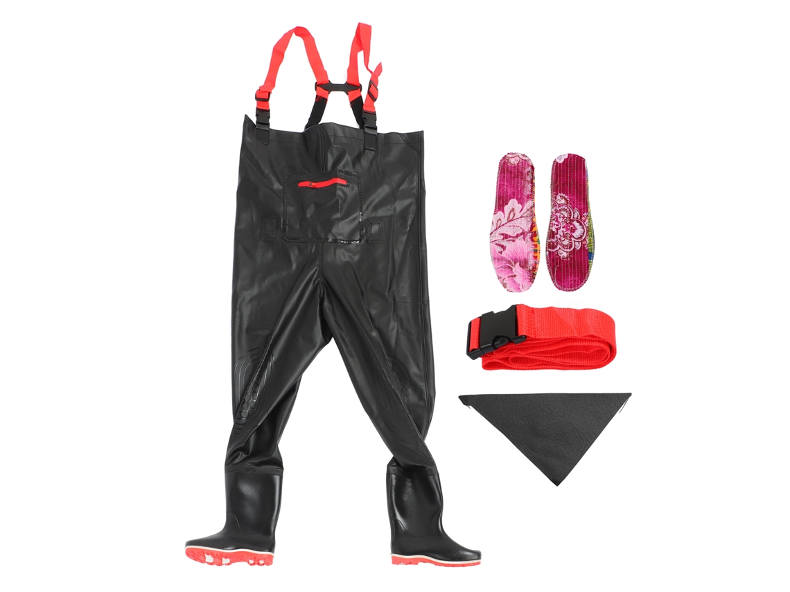Calça De Pesca Chest Wader Pvc Leve Impermeável Com Botas Antiderrapantes Tamanho 39
