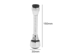 Extensor de Ducha de Aço Inoxidável com Filtro, 15x3cm, 40g S/MARCA