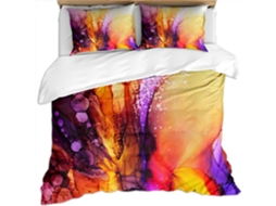 Capa de Edredom com 2 Fronhas 65x65cm em Microfibra Fronha 240x260cm,