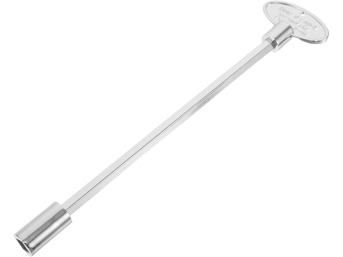 Chave De Válvula De Gás De Metal Polido De 8 Polegadas, Compatível Com Roscas De 1/4 E 5/16.