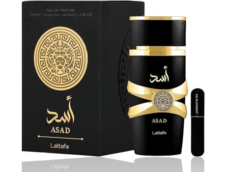 Perfume Asad para Homens Eau de Parfum 100ml (Original) Perfume Árabe Oriental Intenso Brinde Atomizador 5ml DRIKANBEST