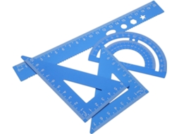 Conjunto De 4 Peças Ferramentas Desenho Escolar, Régua Triangular