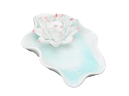 Suporte Para Incenso Em Forma De Flor De Cerâmica Para Decoração De Casa