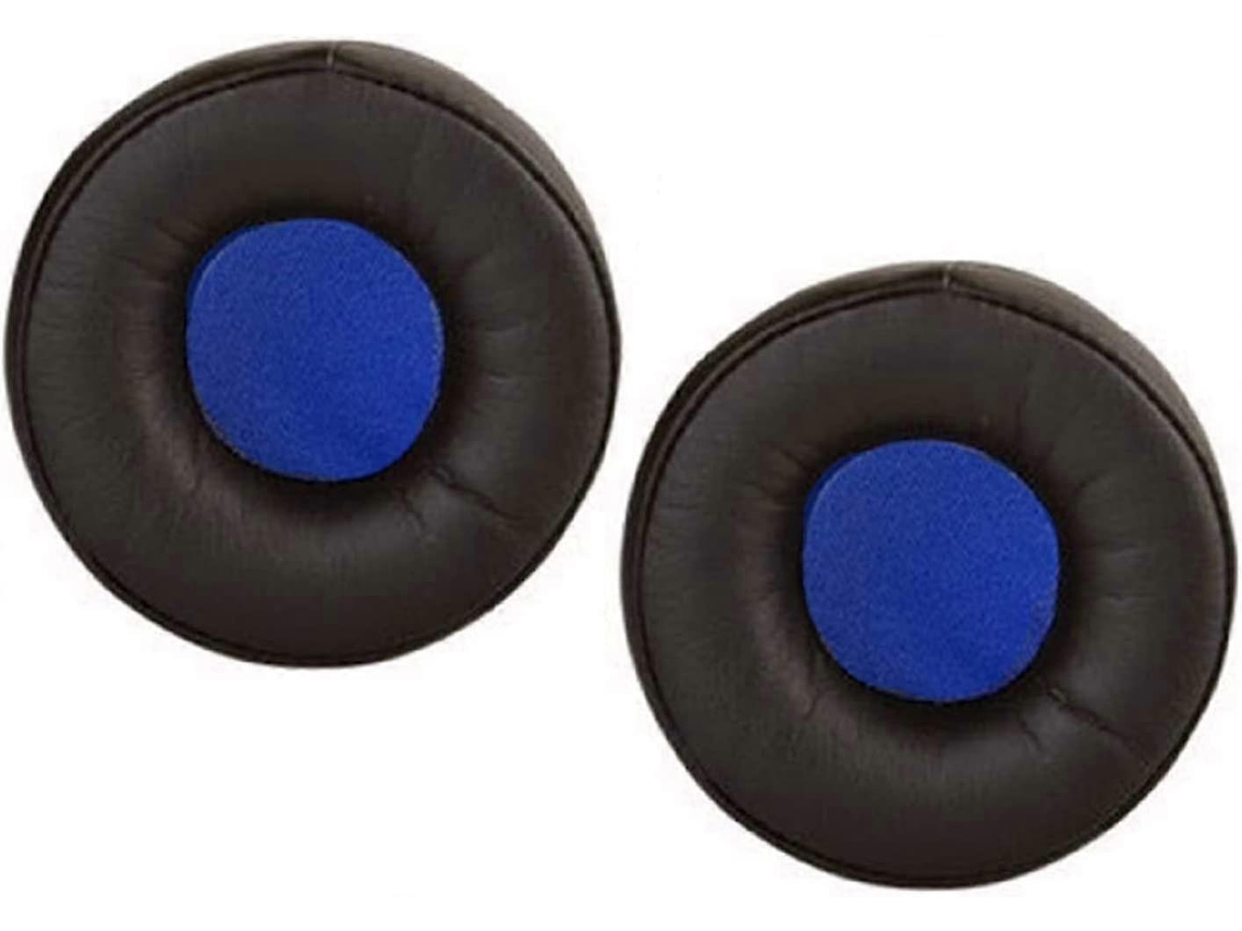Almofadas de substituição de couro proteico para fones de ouvido sem fio Bluetooth Jabra Move Slowmoose (preto/azul)