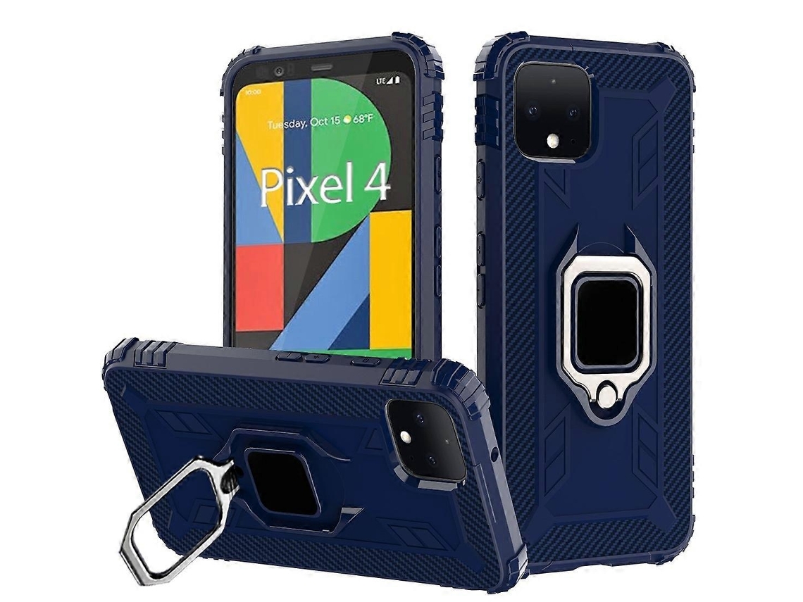 Capa Telemóvel Em Material Resistente Com Suporte De Anel E Proteção Anti-choque Para Google Pixel 4 Elysve