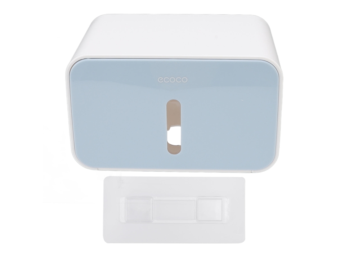 Suporte de Papel Higiênico Azul Sem Furaco Impermeável Parede