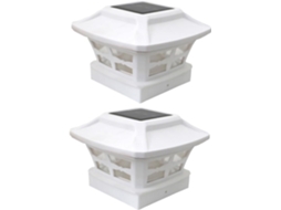 Conjunto De 2 Luminárias Solares De Pilar Para Jardim E Quintal, Iluminação Decorativa Para Áreas Externas.