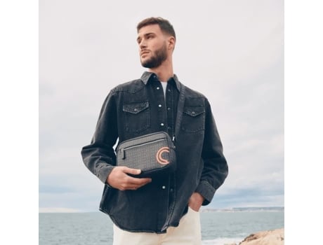 Bolsa de Homem CHABRAND Sintética Logotipo Preto