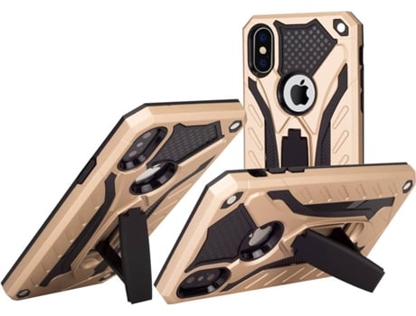 Capa iPhone X, XS WEPHONE ACCESORIOS Armadura Dourado