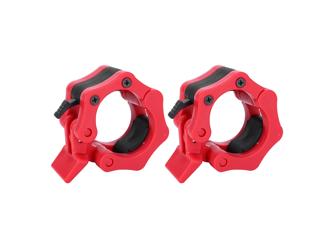 Colares De Bloqueio Seguro Em Plástico Para Barbell E Haltere Com Fechamento Rápido Diâmetro Interno 50mm 2pcs