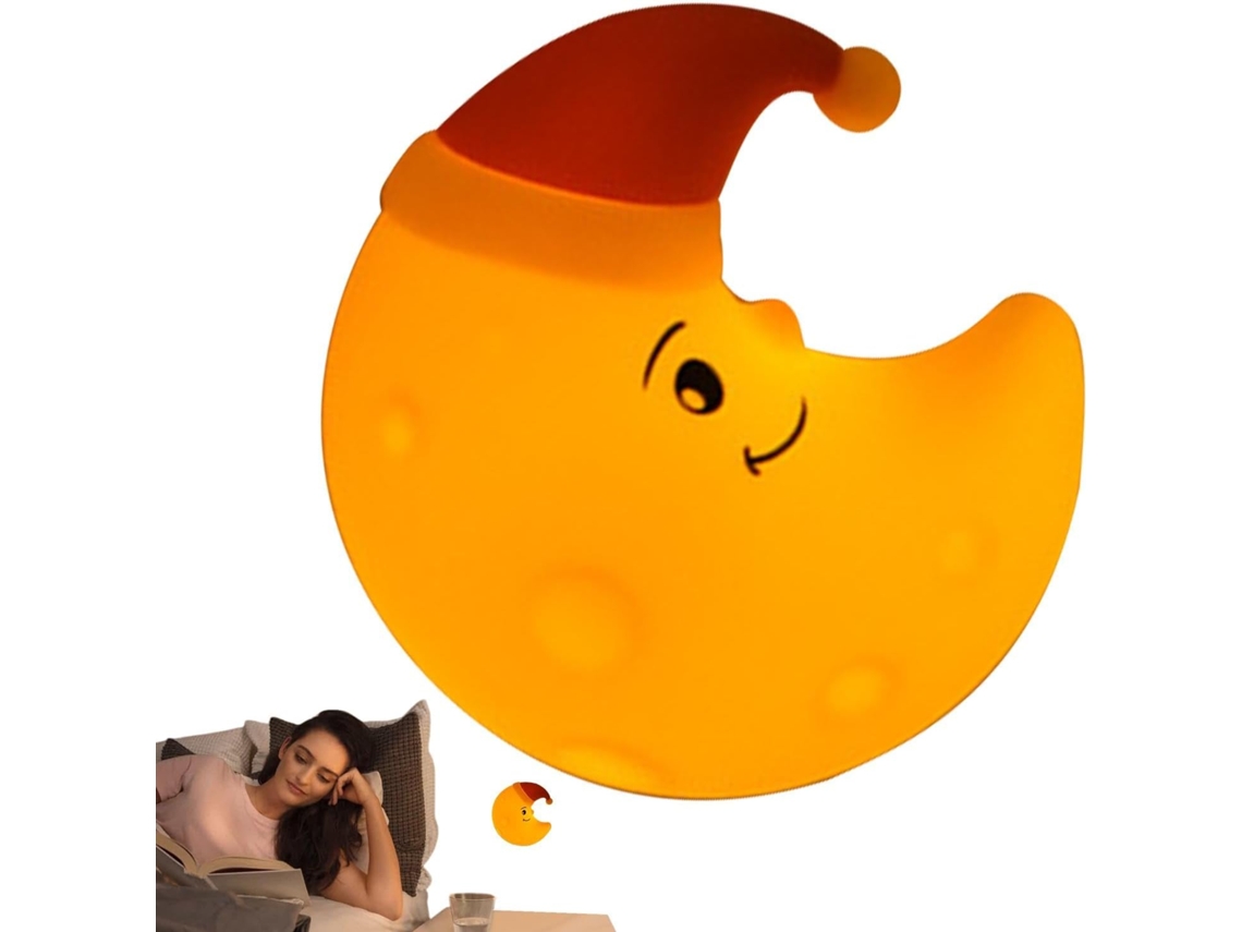 Luminária Noturna De Silicone Com Led E Sensor Toque, Para Quarto